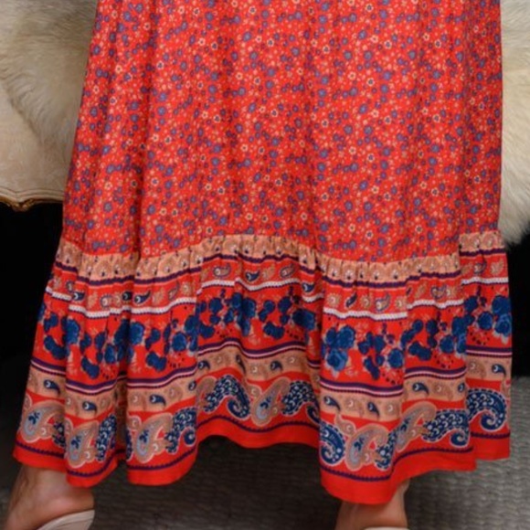 Boho Gypsy Style Red Dress - Picture 5 of 10